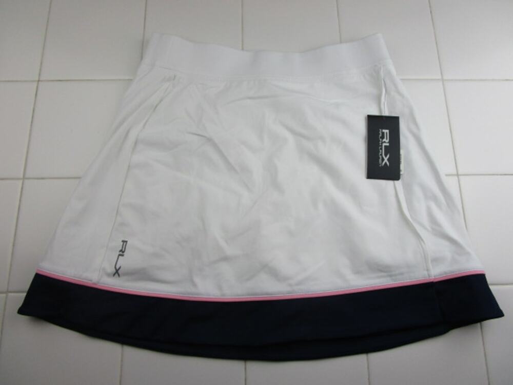 RLX Ralph‎ Lauren A-Line Faux Wrap 17" Golf Skort White Women's Small Pickleball